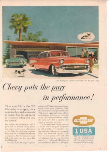 1957 CHEVROLET CORVETTE ad