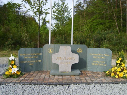 Jim Clark Memorial at the Hockenheim circuit in Germany, where he was killed driving a Formula 2 Lotus